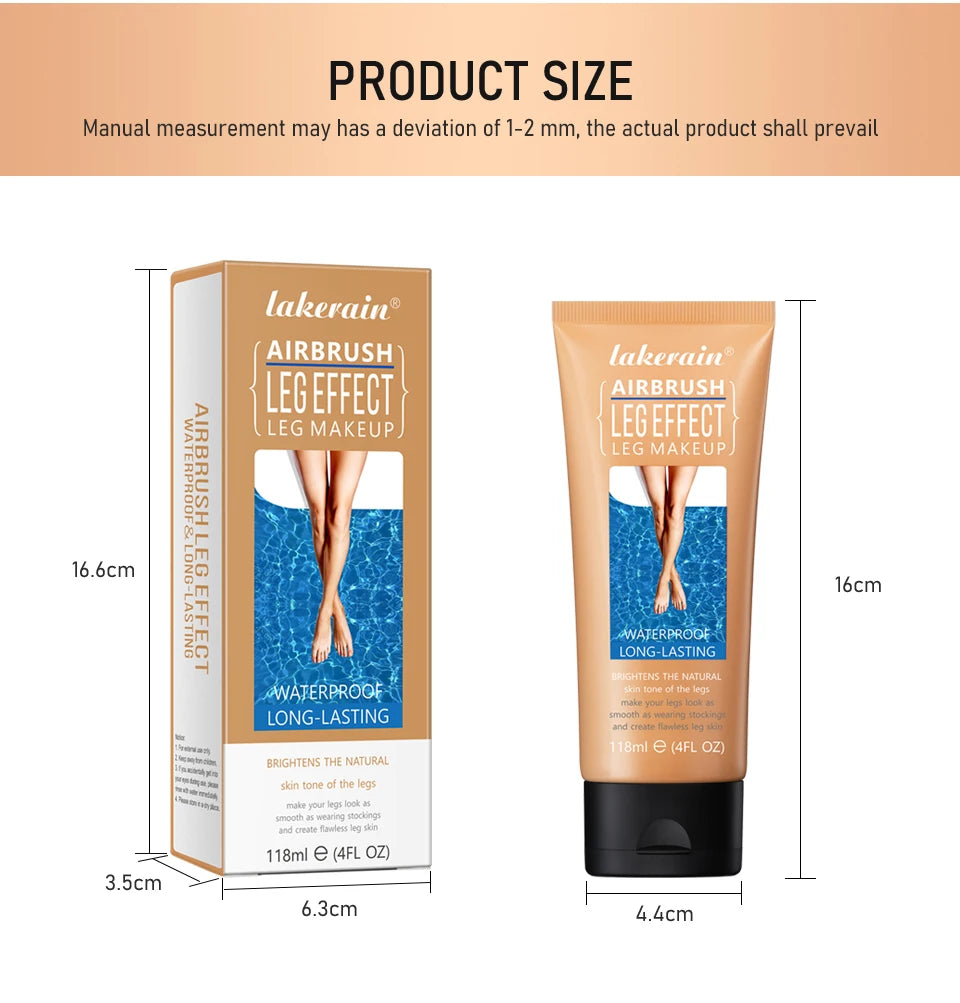 Waterproof Airbrush Leg Makeup Foundation with Applicator Glove - 16