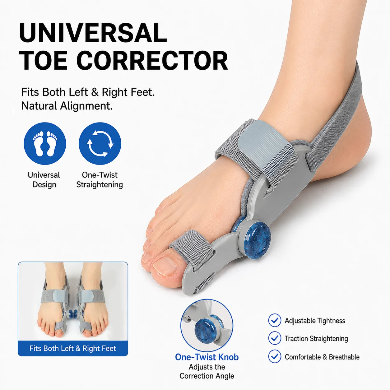 Adjustable Bunion Corrector and Big Toe Straightener - 7