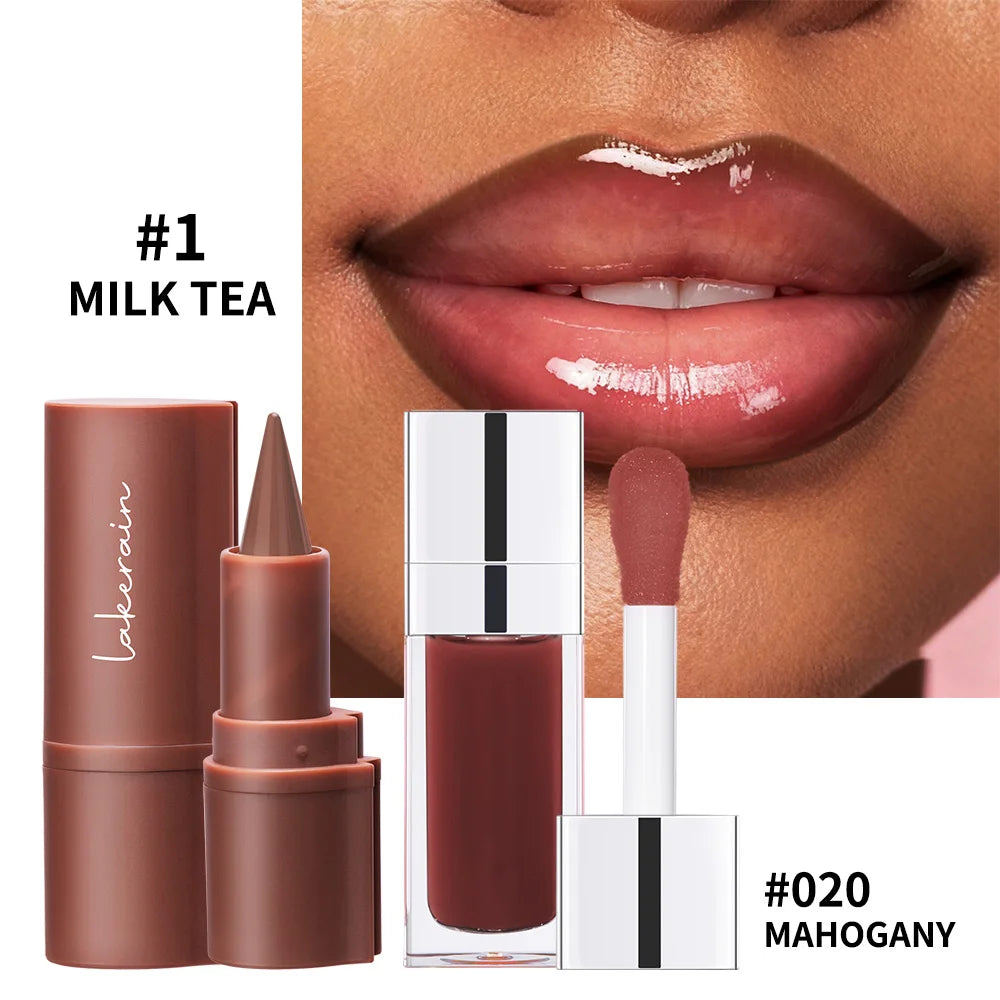 Hydrating Lip Liner and Lip Gloss Makeup Set
