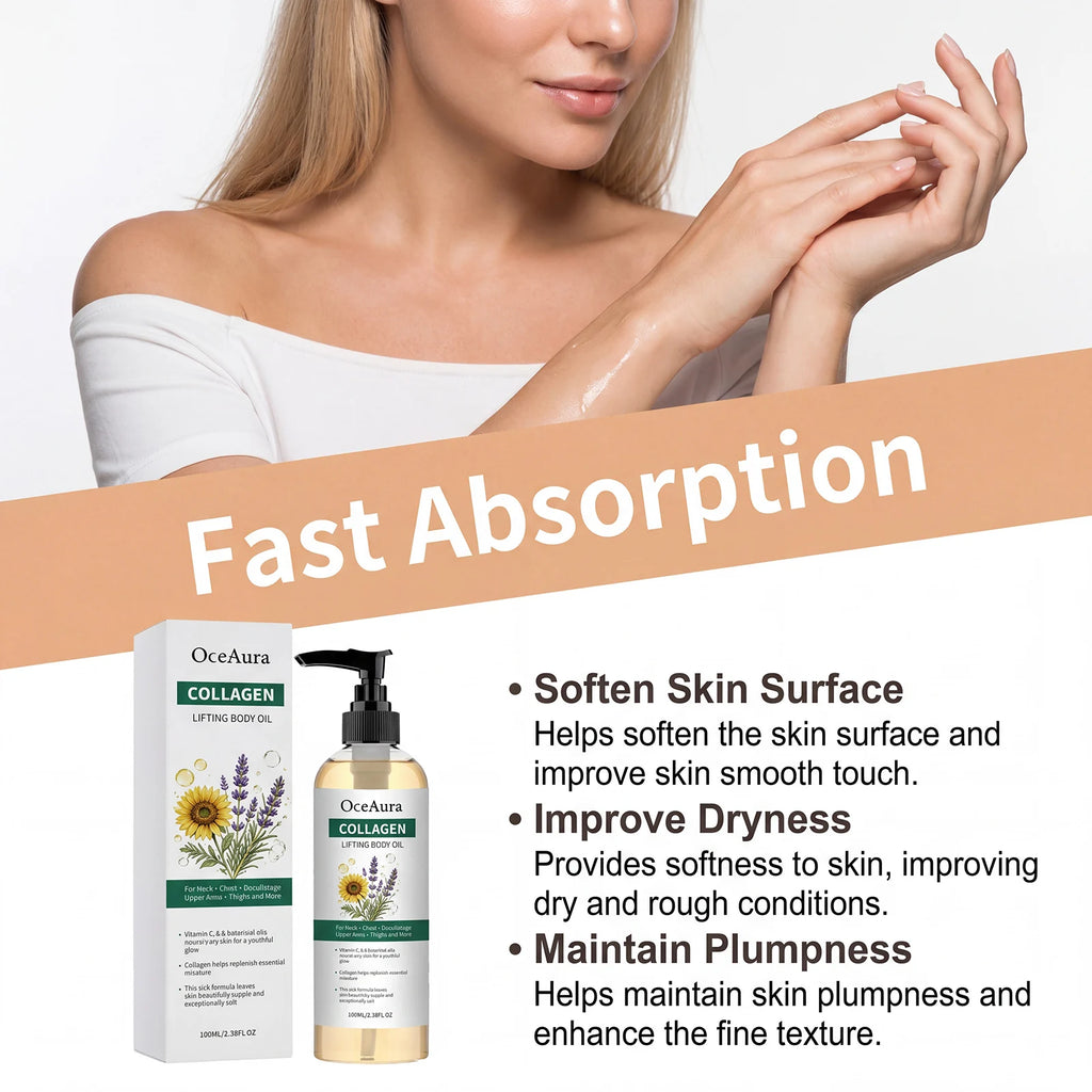 Collagen Nourishing Body Oil for Skin Hydration and Firming