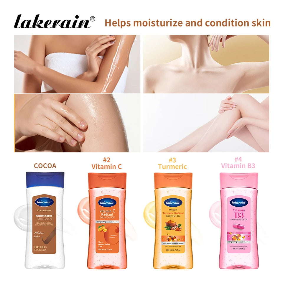 Radiant Nourishing Body Gel Oil for Dry Skin Care