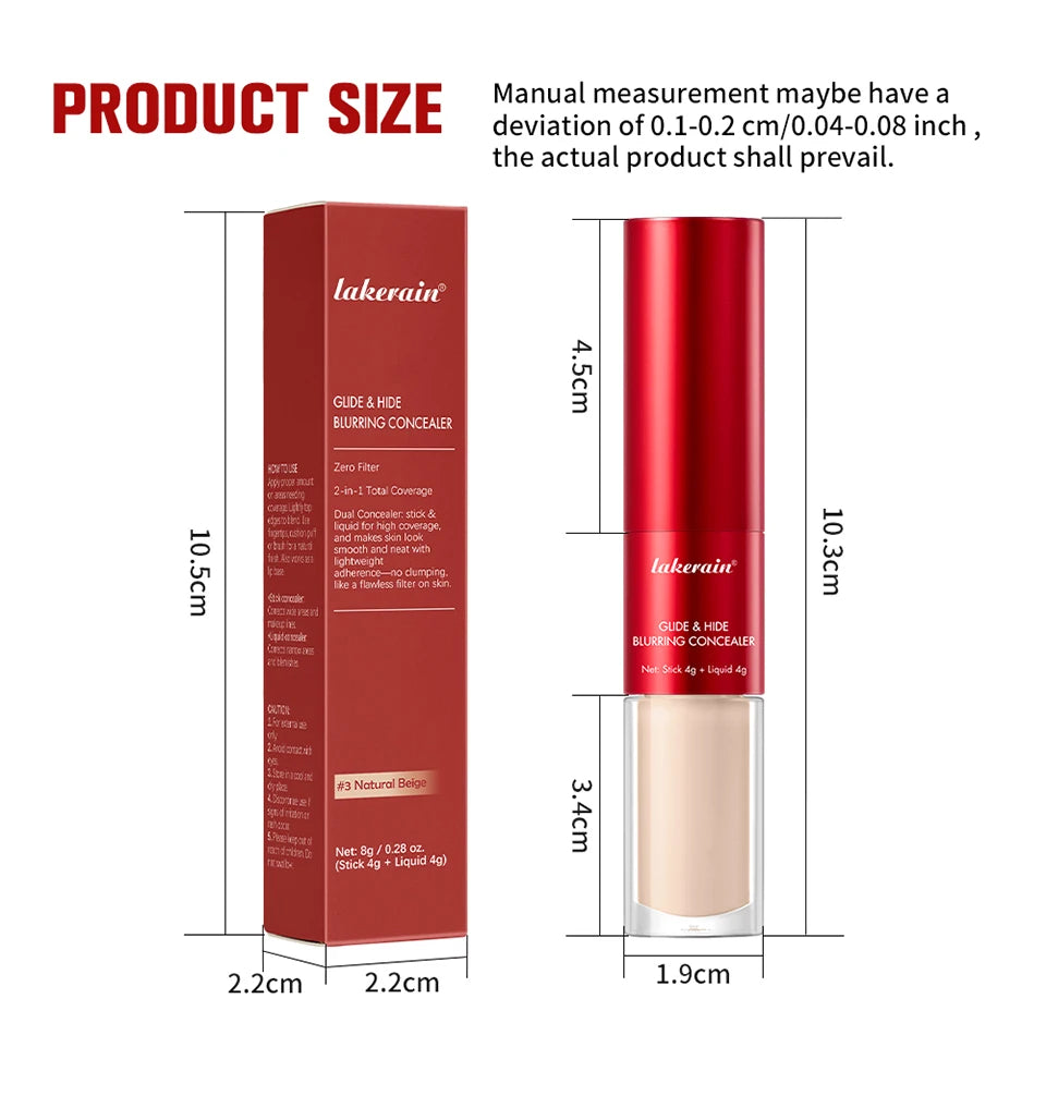 2-in-1 Blurring Concealer and Stick for Full Coverage - 14