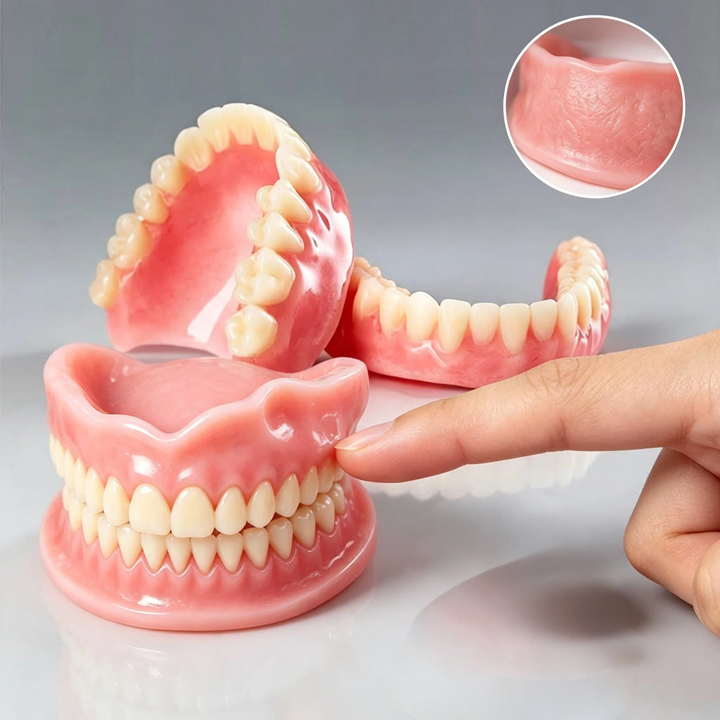 Custom Fit Moldable Silicone Denture Set for Instant Smile