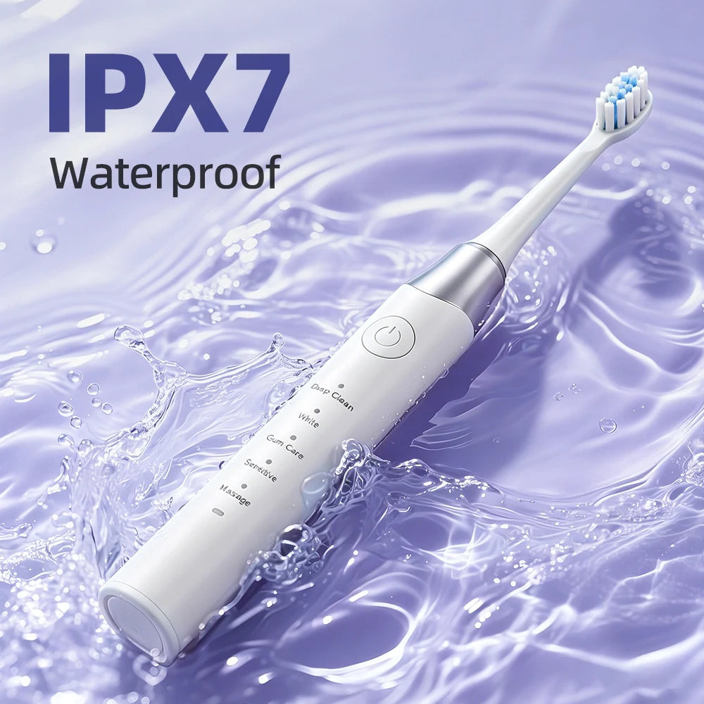 Rechargeable Sonic Electric Toothbrush with 5 Modes and Timer - 4