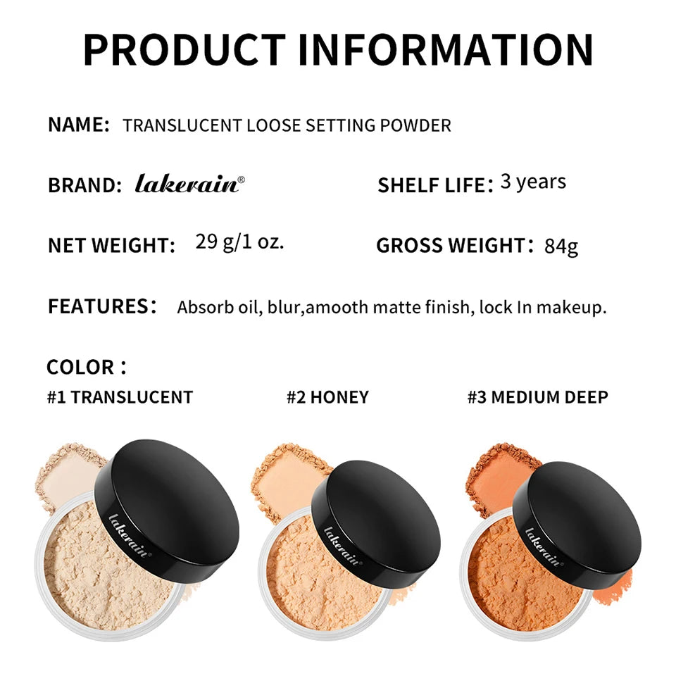 Translucent Loose Setting Powder for Matte Makeup Finish - 15