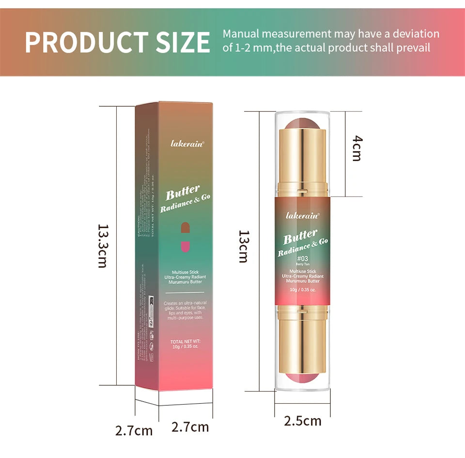 2-in-1 Dual Ended Bronzer and Blush Makeup Stick