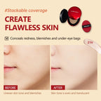 Waterproof Full Coverage Cushion Foundation with Sun Protection