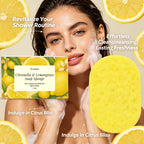 Exfoliating Lemon Scented Bath Sponge for Daily Body Cleansing