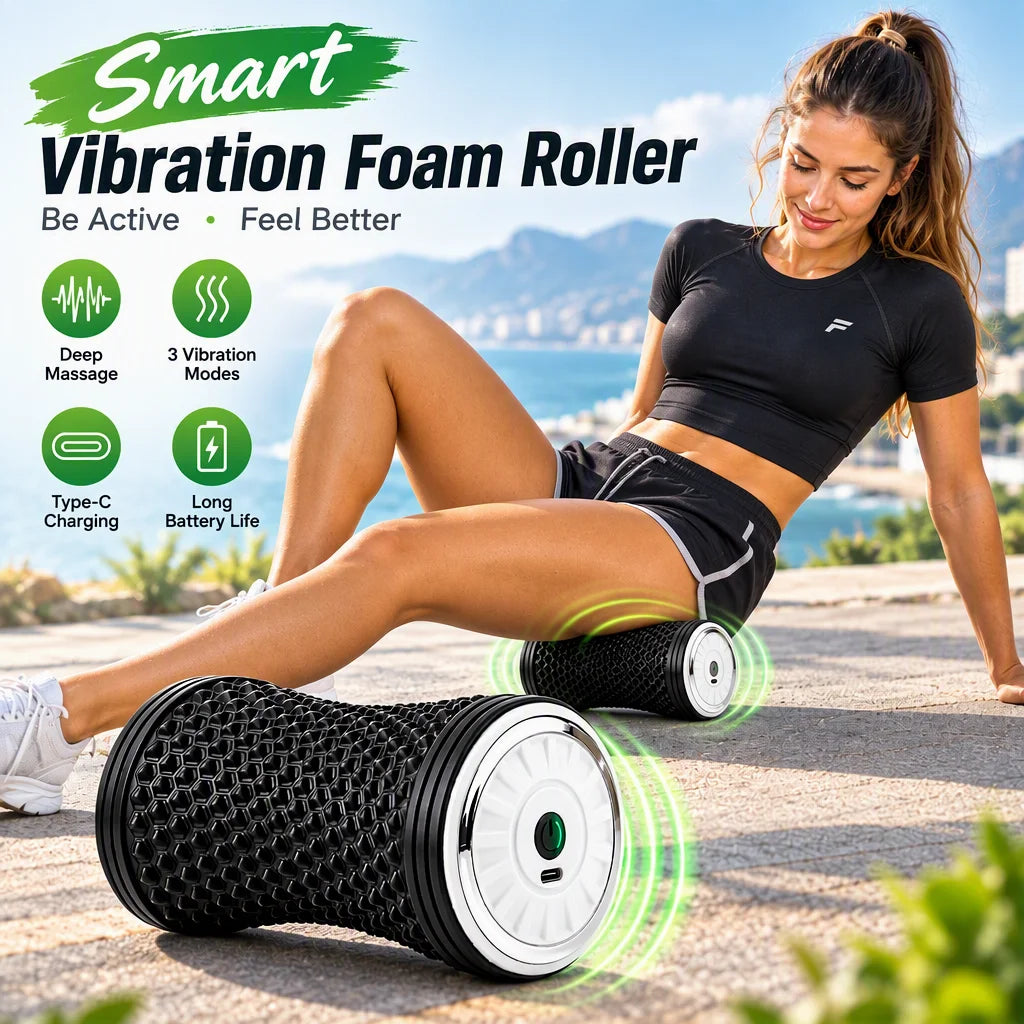 Electric Vibrating Massage Roller for Muscle Recovery