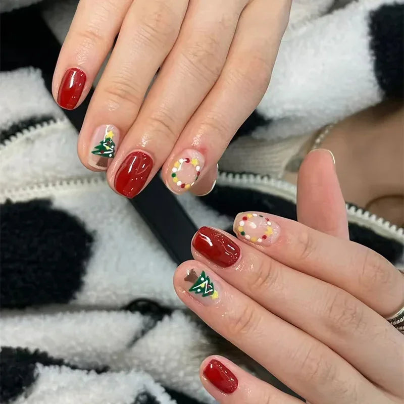 Christmas Snowflake Gel Nail Art Wraps
