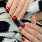 Christmas Snowflake Gel Nail Art Wraps