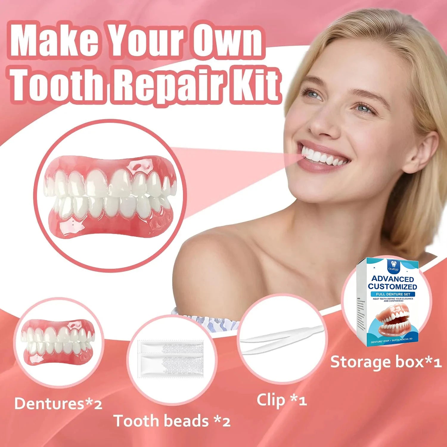 Temporary Denture Fitting and Dental Retouching Kit - 3