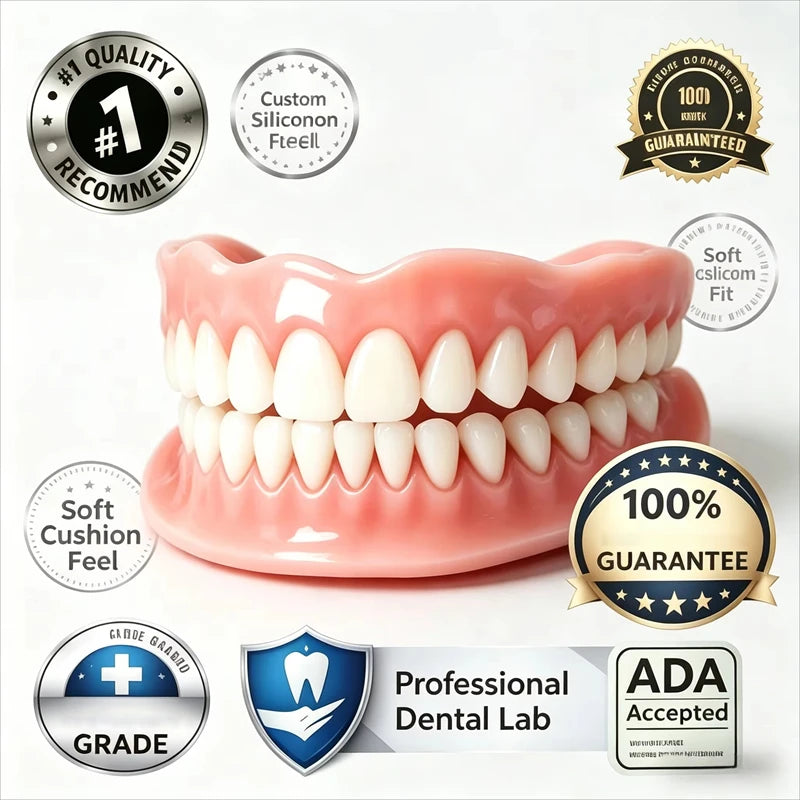 Adjustable Instant Smile Comfort Dentures for Adults