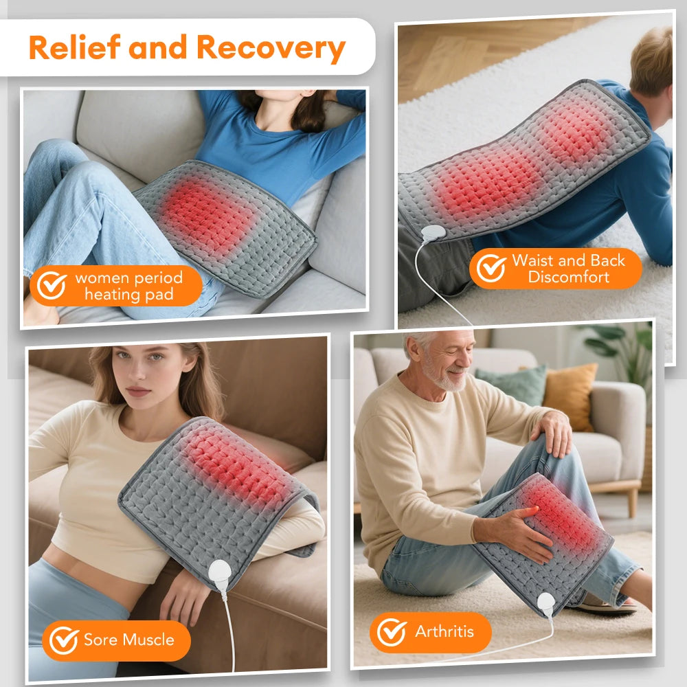 Electric Heating Pad for Back and Muscle Pain Relief - 12