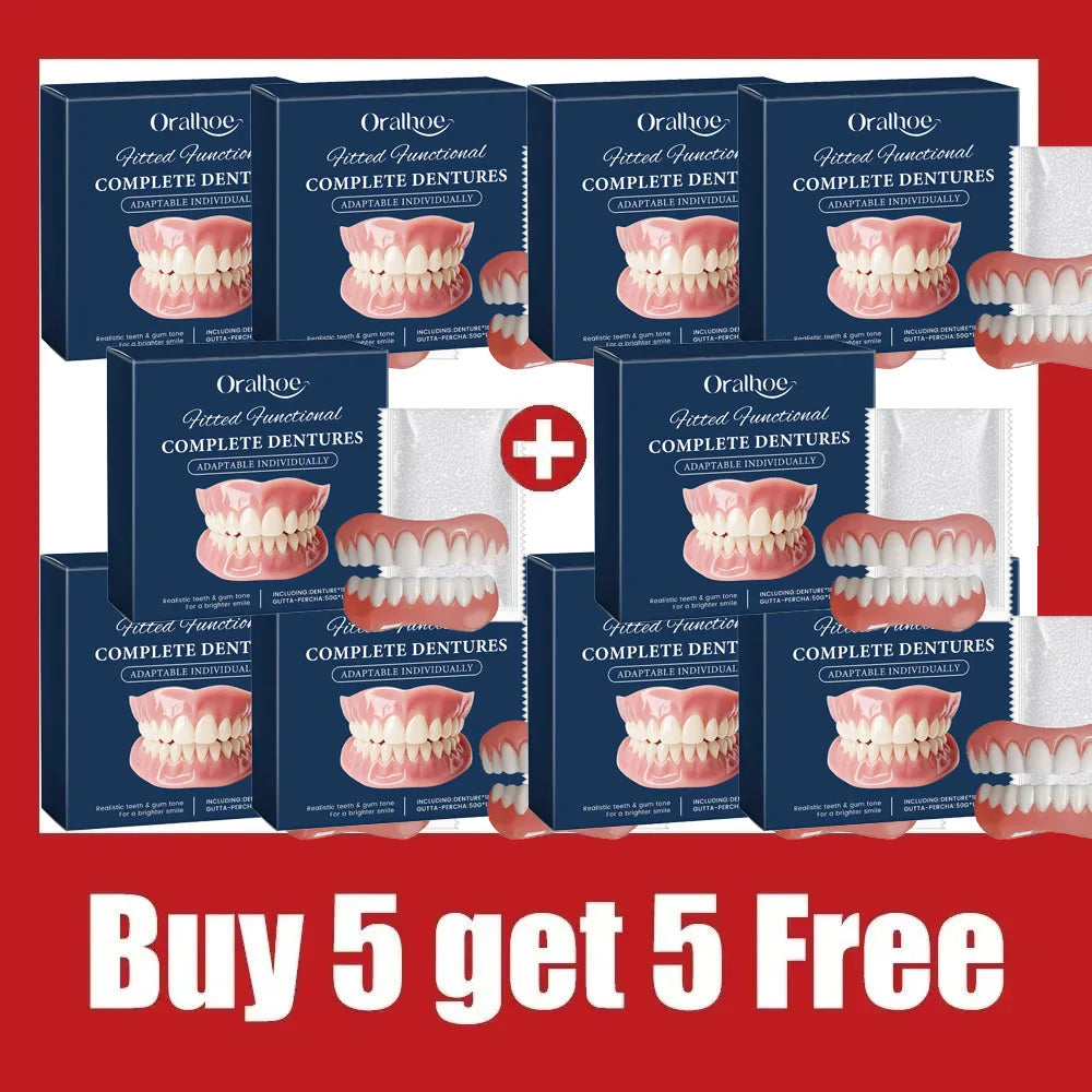 Custom Fit Cosmetic Denture Set for Instant Natural Smile - 7