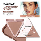 Long-Lasting Matte Bronzer Contour Powder for Face Sculpting