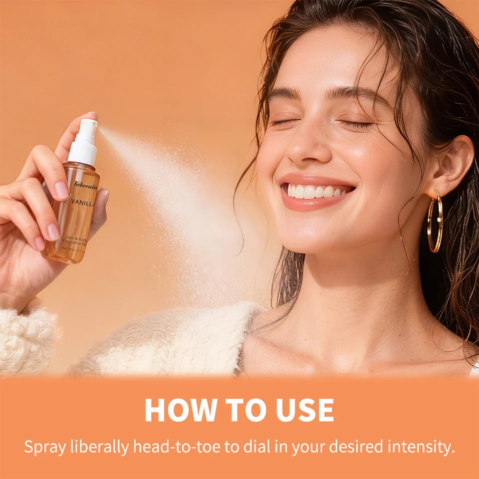 Vanilla and Rose Hair & Body Fragrance Mist