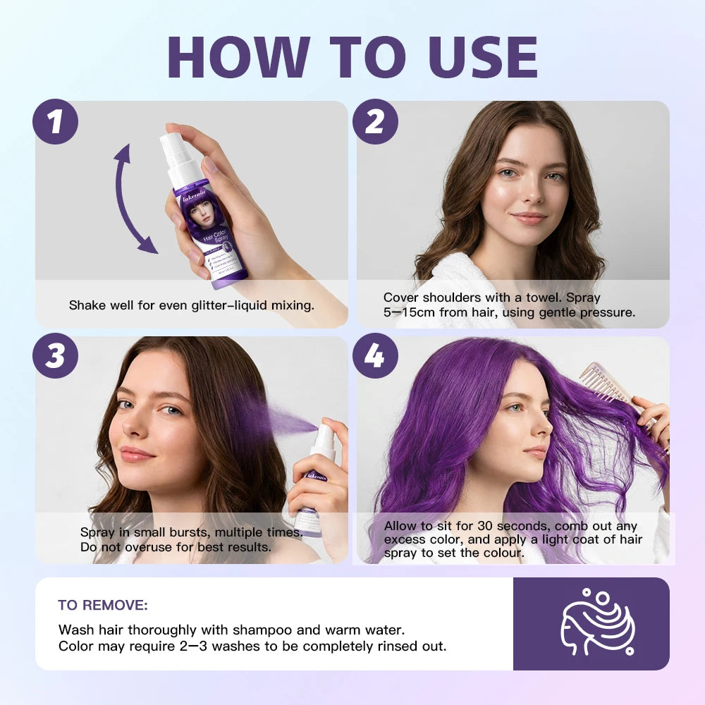 Temporary Washable Hair Color Spray for Parties and Styling - 13