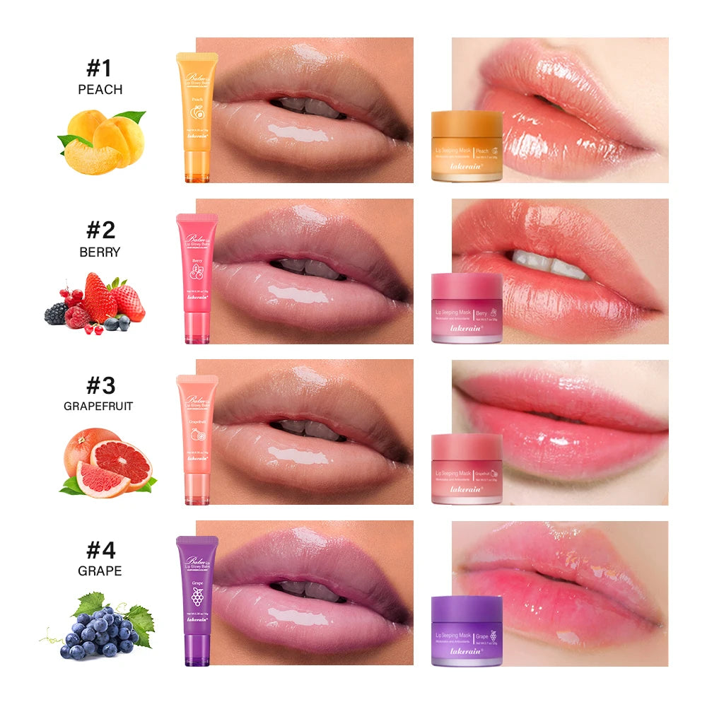 Moisturizing Lip Balm and Overnight Sleeping Mask Set