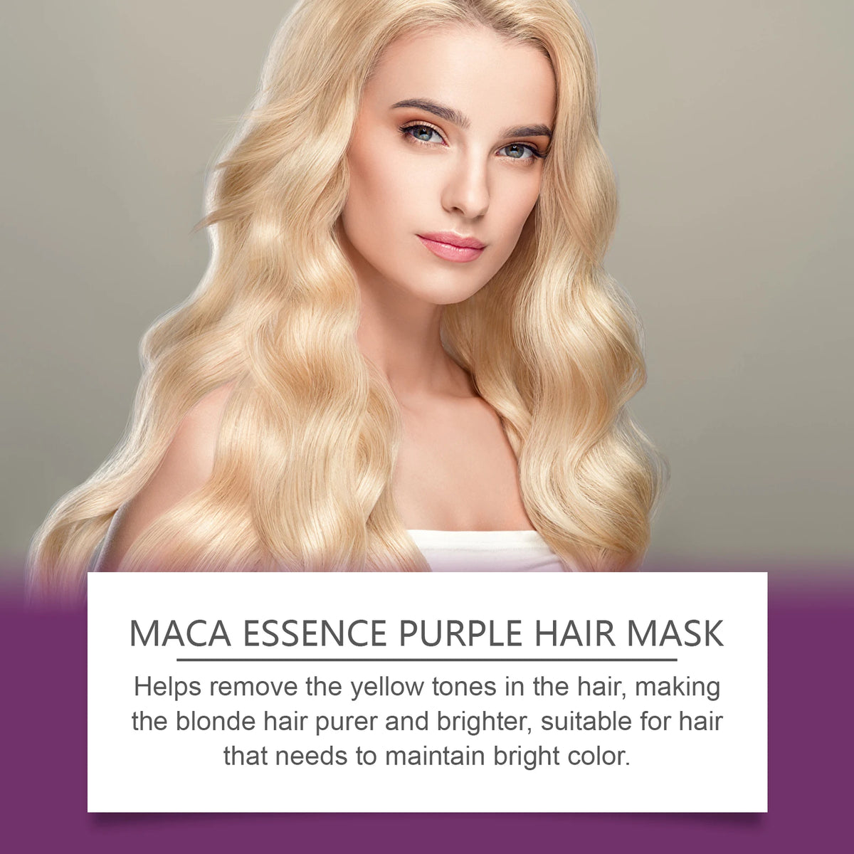 Purple Toning Hair Mask and Shampoo Set for Blonde Hair