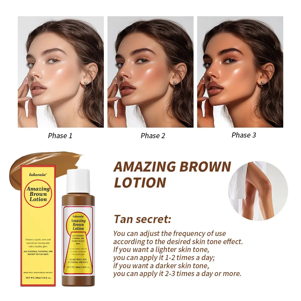 Sunless Tanning Body Lotion for Deep Bronze Glow