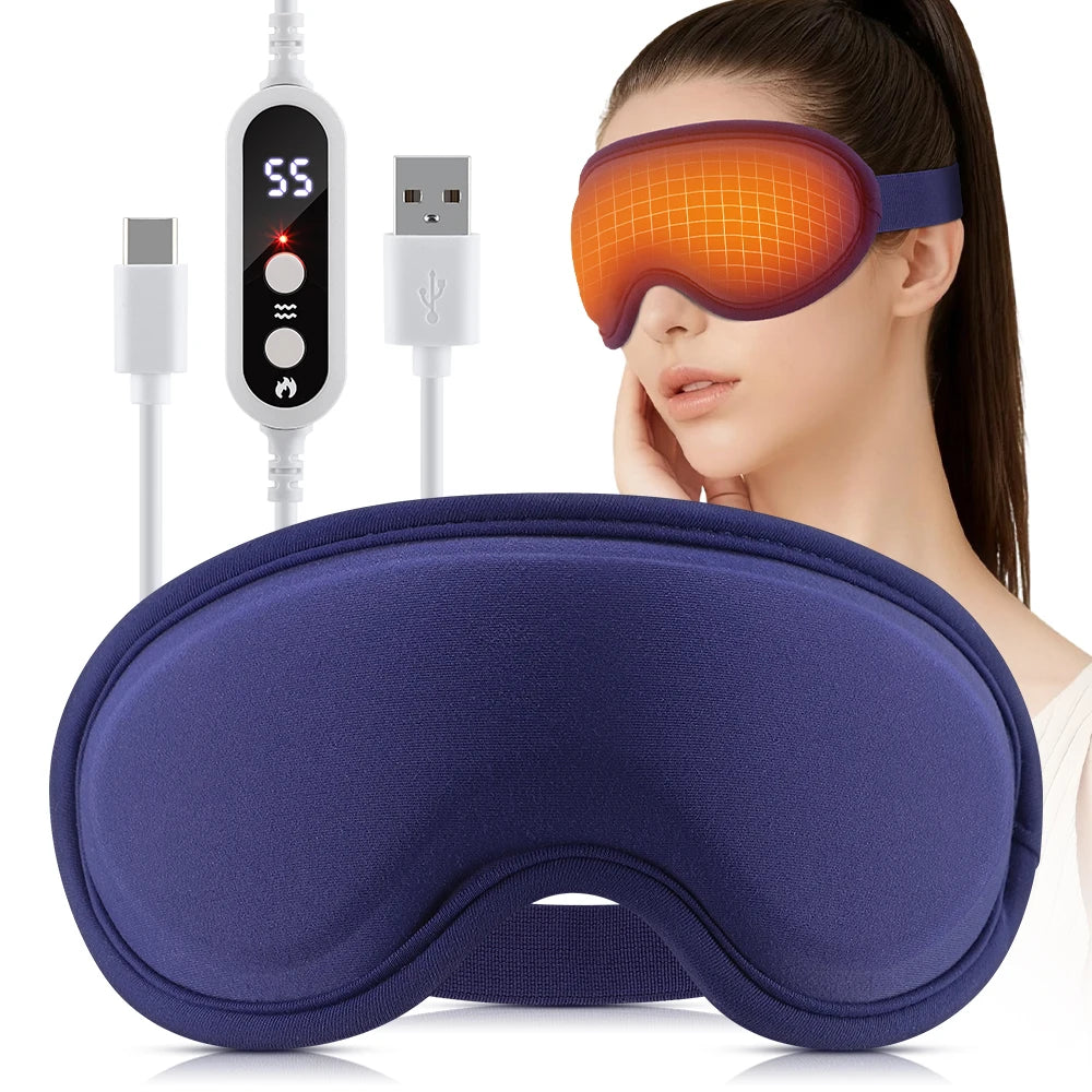 Heated Vibrating Eye Massager for Relaxation and Sleep