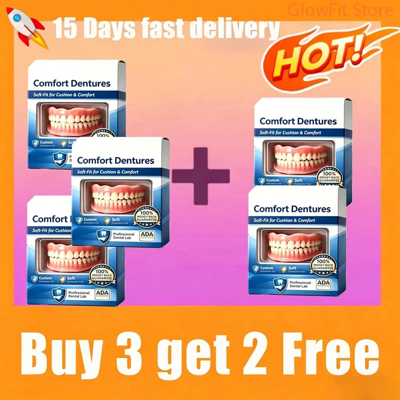 Instant Comfort Cosmetic Denture Set for a Natural Smile - 14