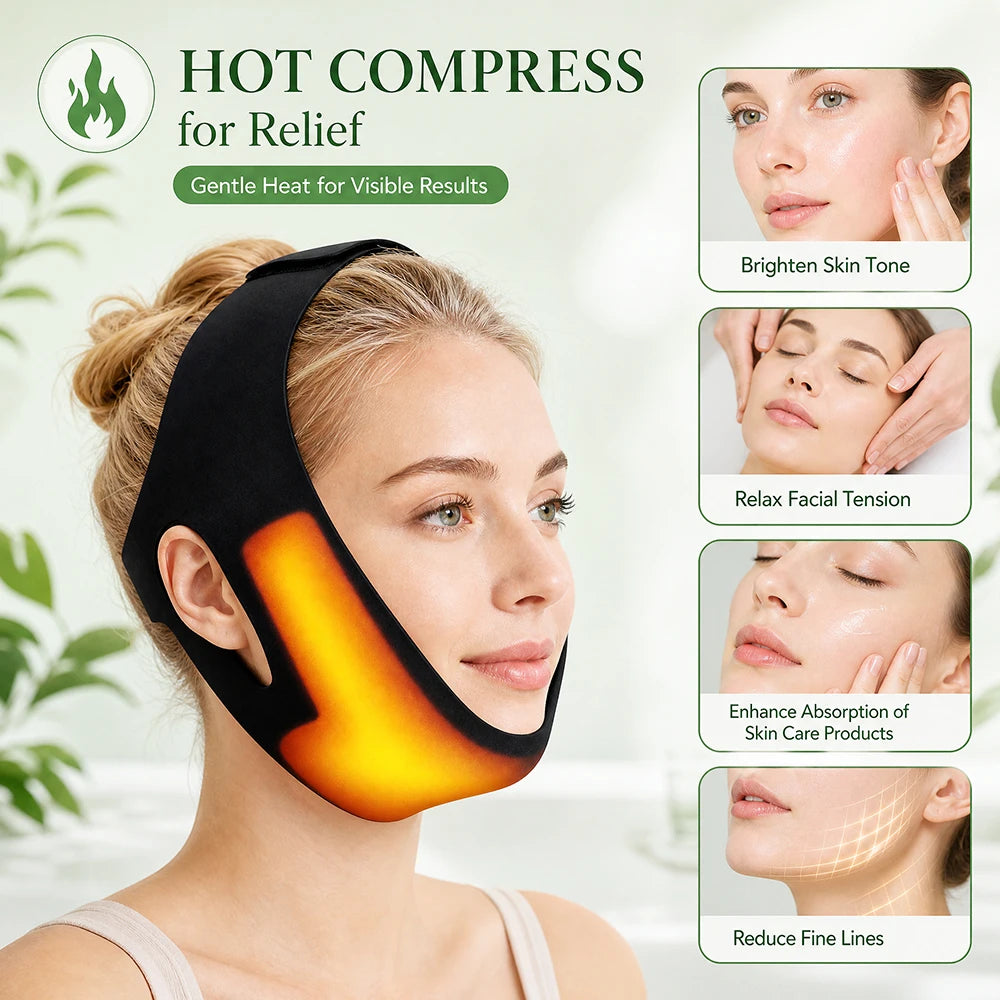 Hot and Cold Facial Compression Wrap for Chin and Face - 3