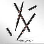 Waterproof Triangular Tip Eyebrow Pencil with Grooming Brush