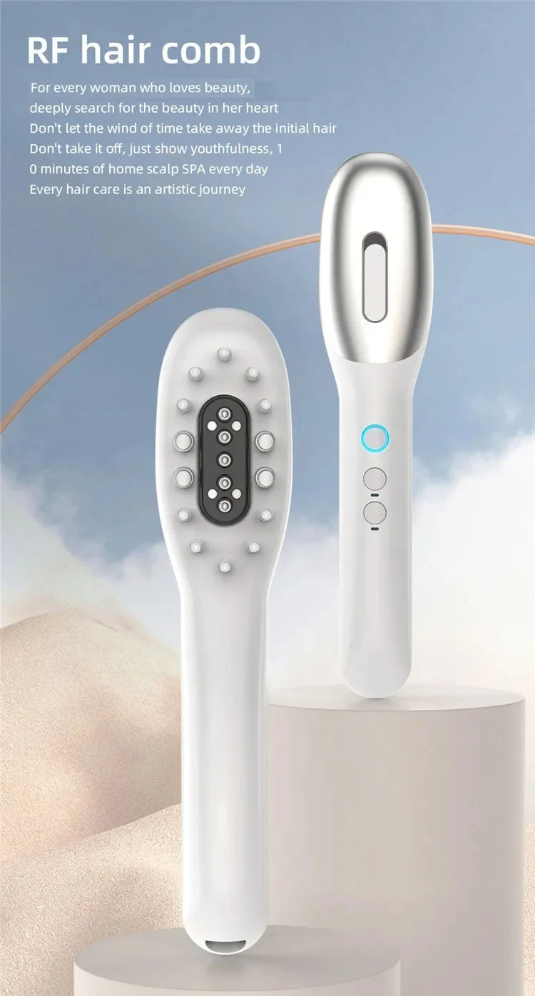 Electric EMS Scalp Massager and Hair Oil Applicator Comb - 10