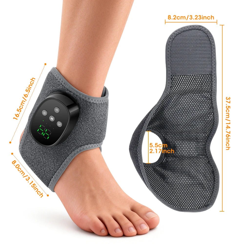 Cordless Heated Ankle Massager with Vibration Therapy - 18