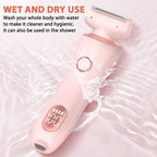 2-in-1 Electric Hair Shaver for Women - Painless Body & Face Trimmer