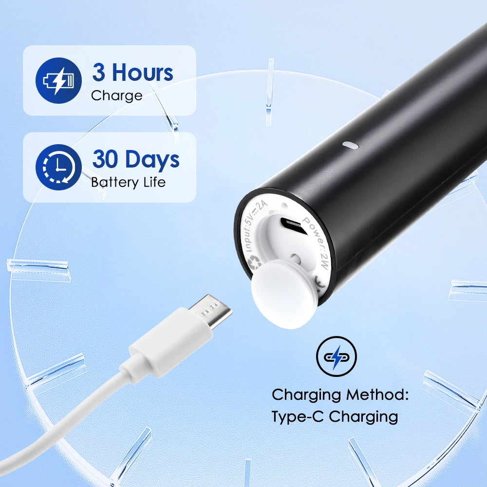 Rechargeable Rotating Electric Toothbrush with 4 Brush Heads - 8