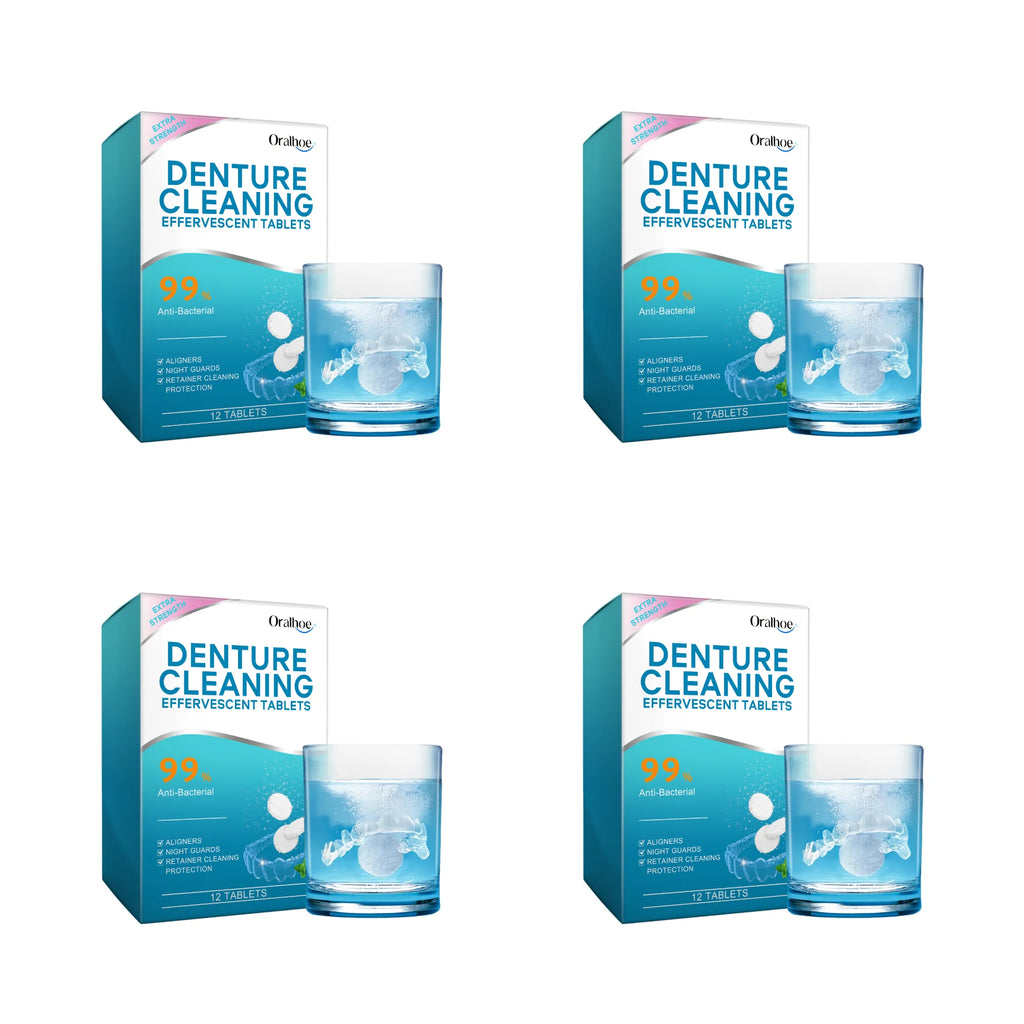 Effervescent Denture Cleaning Tablets for Retainers and Aligners