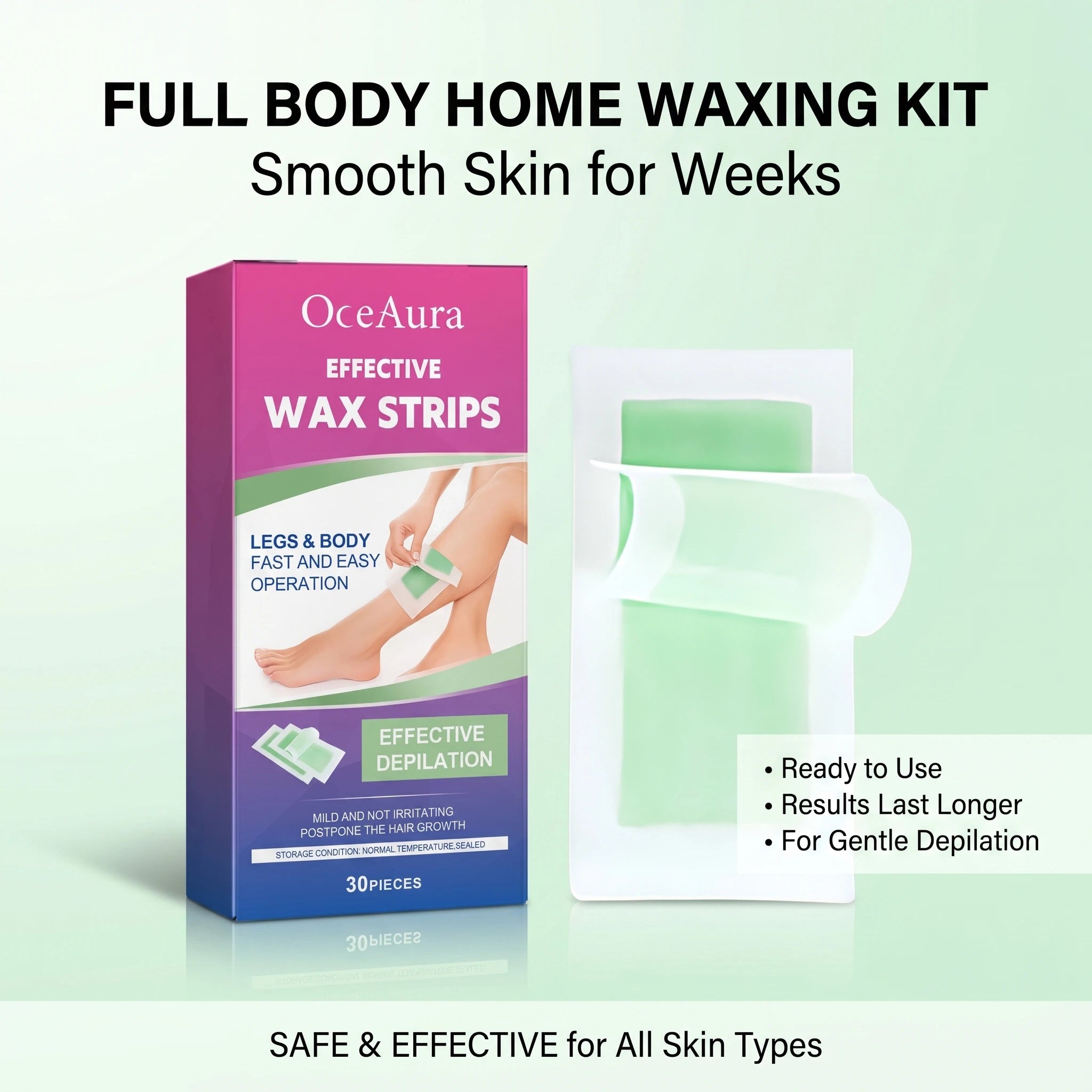 Full Body Hair Removal Wax Strips for Smooth Skin - 6