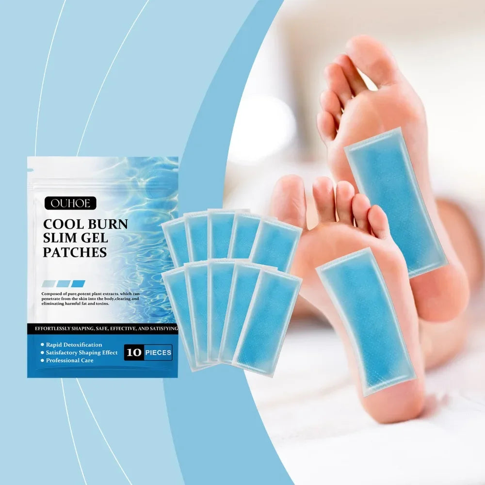 Cooling Body Slimming Gel Patches - 10 Pack - 8