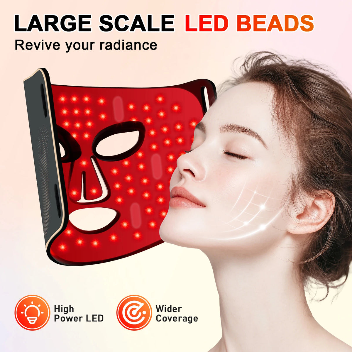 7-Color Cordless LED Facial Mask for Skin Rejuvenation