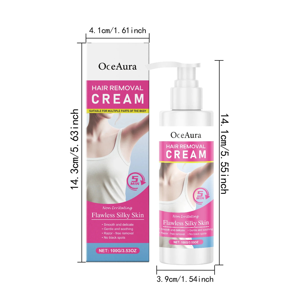 Painless Full Body Hair Removal Cream for Sensitive Skin