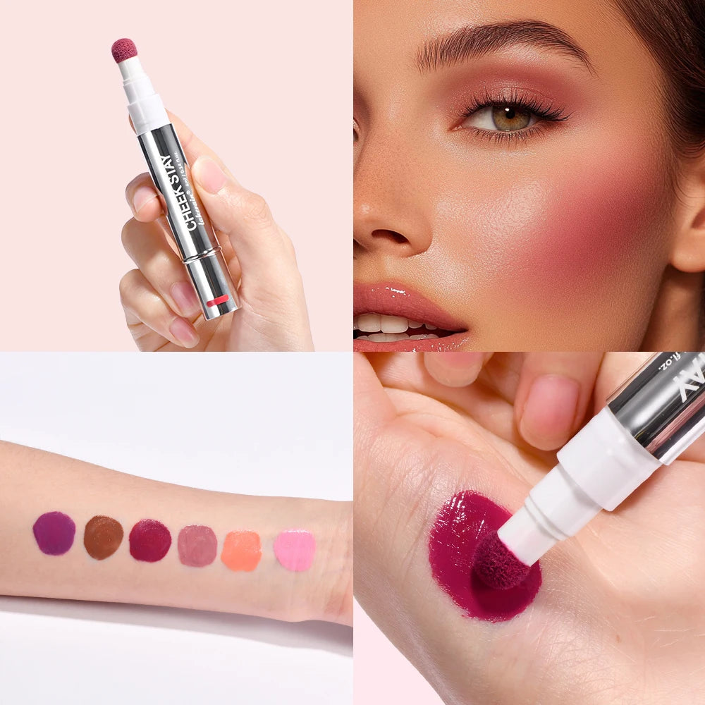 Liquid Blush Stick with Sponge Tip for Cheeks - 4