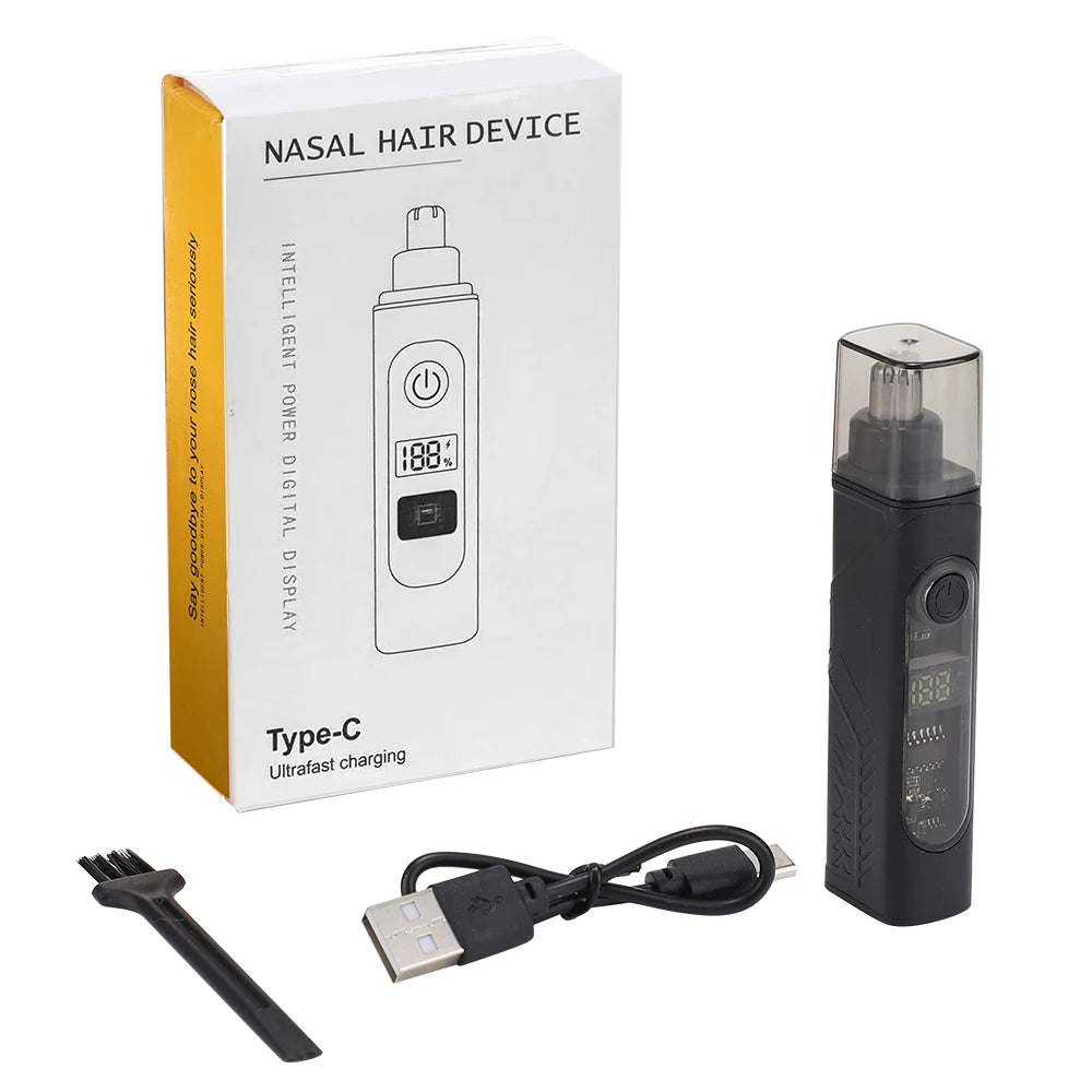 Electric Rechargeable Nose and Ear Hair Trimmer