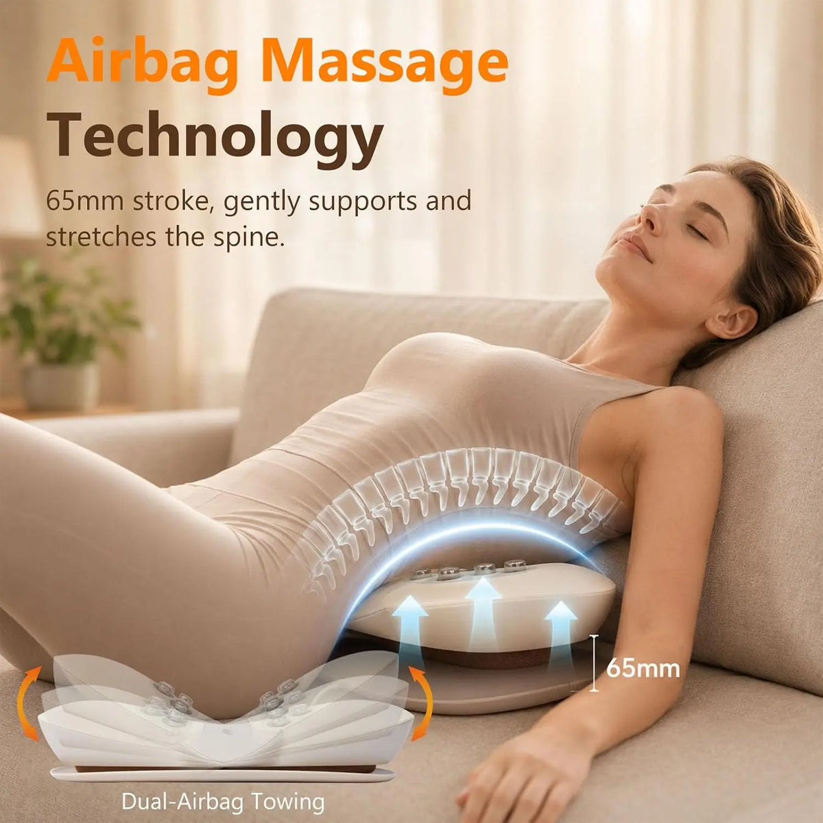 Electric Lumbar Traction and Vibration Back Massager