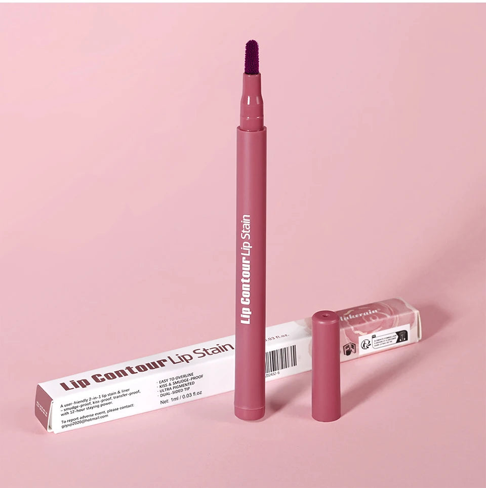 Waterproof Sculpting Ballpoint Felt Tip Lip Liner Stain - 32