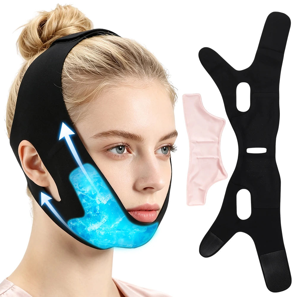 Hot and Cold Facial Compression Wrap for Chin and Face