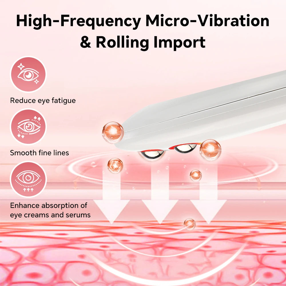 Vibration Eye Massager with Cooling Roller Balls - 10