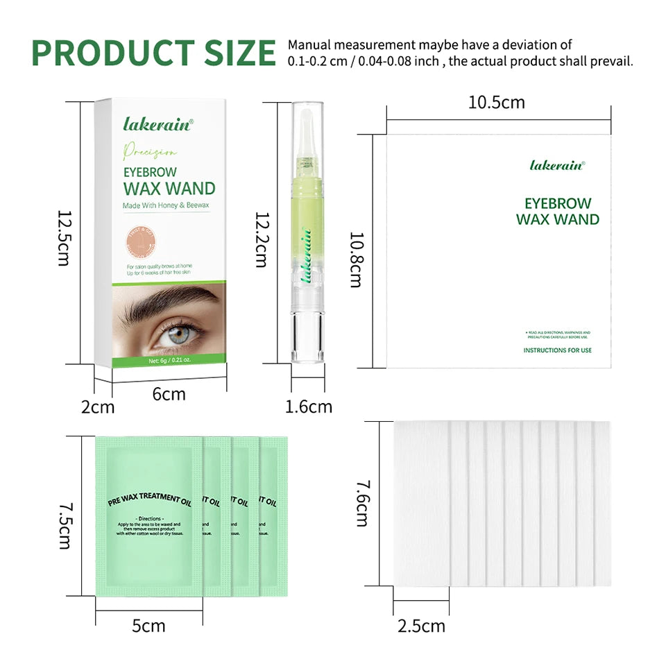 At-Home Precision Eyebrow Waxing Wand Kit - 17