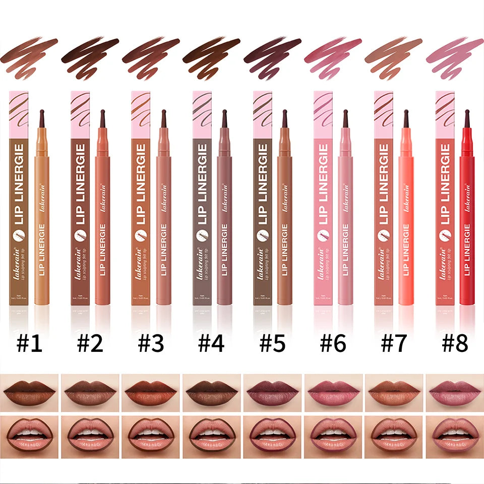 Waterproof Sculpting Ballpoint Felt Tip Lip Liner Stain - 9
