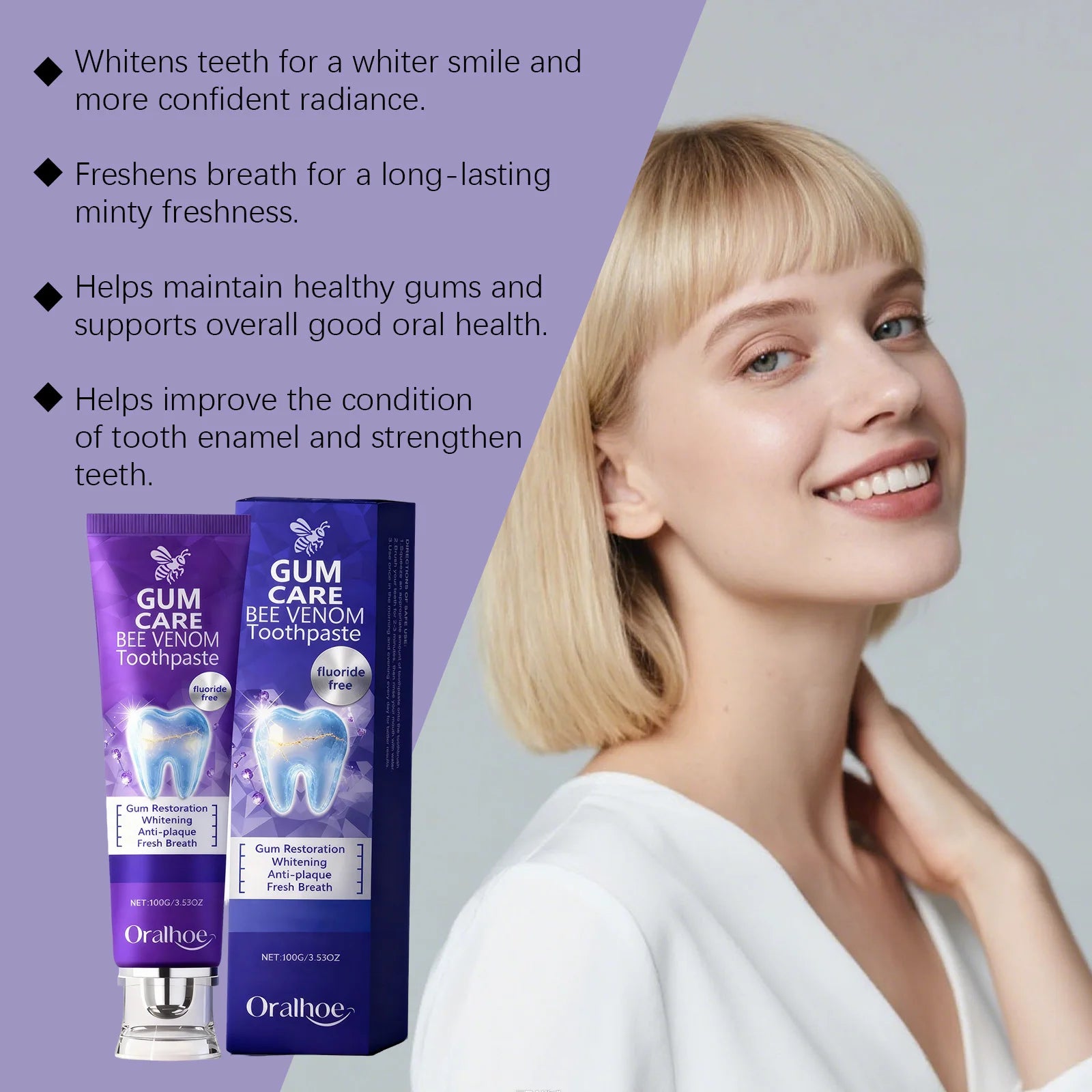 Bee Venom Gum Repair and Teeth Whitening Toothpaste - 12