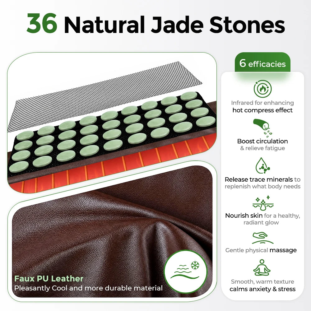 Natural Jade Stone Heating Pad for Pain Relief and Relaxation
