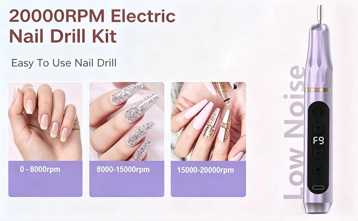 Professional Cordless Electric Nail Drill and UV Lamp Kit