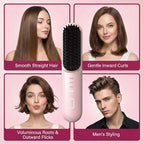 Fast-Heating Ionic Hair Straightening Brush for Frizz-Free Styling